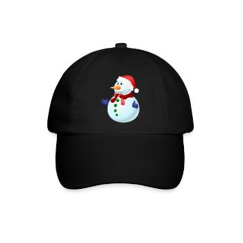 SCHNEEMANN - Baseballkappe - Schwarz/Schwarz - Vorne
