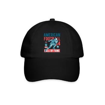 American Football Ballsport College Touchdown USA - Baseballkappe - Schwarz/Schwarz - Vorne