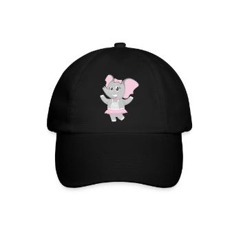 elephant elefant mammut animal tiere10 - Baseballkappe - Schwarz/Schwarz - Vorne