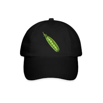 Erbsen - Baseballkappe - Schwarz/Schwarz - Vorne