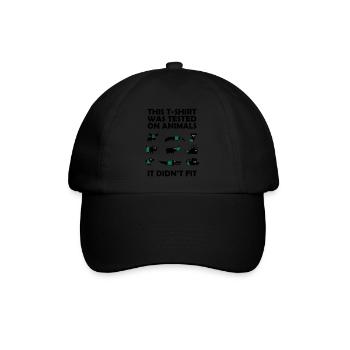 Tested on Animals - Didn't Fit - Baseballkappe - Schwarz/Schwarz - Vorne