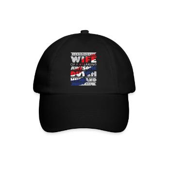 Stolze Frau eines holländischen Mannes - Baseballkappe - Schwarz/Schwarz - Vorne