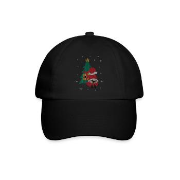 Ugly Christmas Sweater String Tanga Weihnachtsmann - Baseballkappe - Schwarz/Schwarz - Vorne