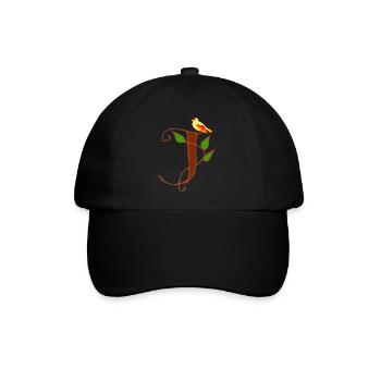 kanarienvogel j - Baseballkappe - Schwarz/Schwarz - Vorne
