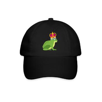 Froschkönig - Baseballkappe - Schwarz/Schwarz - Vorne