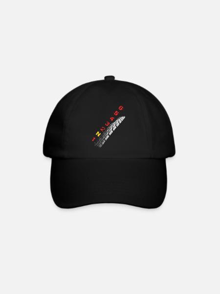 Reifenpfad Neon Typo - Baseballkappe - Schwarz/Schwarz