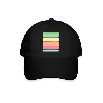 Streifen / Linien / Sprüche / Trend - Baseballkappe - Schwarz/Schwarz - Vorne