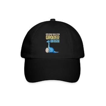 Bruder Sohn Kind Kinder Geschenk - Baseballkappe - Schwarz/Schwarz - Vorne