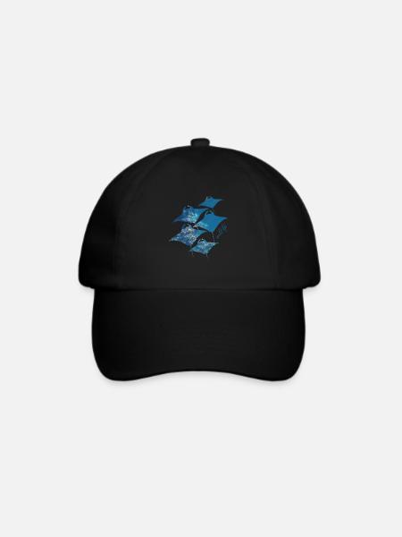 Rochen Wildlife - Baseballkappe - Schwarz/Schwarz