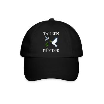 Tauben Flüsterer - Baseballkappe - Schwarz/Schwarz - Vorne
