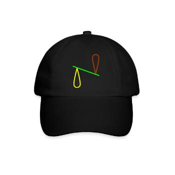 Geometrische Formen und Formen von Kibs - Baseballkappe - Schwarz/Schwarz - Vorne