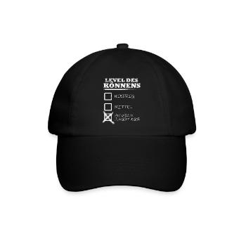 Level des Könnens Heilerziehungspfleger Geschenk - Baseballkappe - Schwarz/Schwarz - Vorne