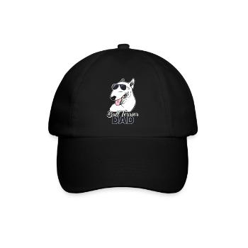 Bullterrier Dad Terrier Hund Hunderasse Kampfhund - Baseballkappe - Schwarz/Schwarz - Vorne