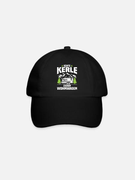 Echte Kerle ziehen Wohnwagen - Baseballkappe - Schwarz/Schwarz