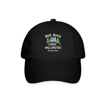 Nur noch einen Wellensittich | Wellensittich - Baseballkappe - Schwarz/Schwarz - Vorne
