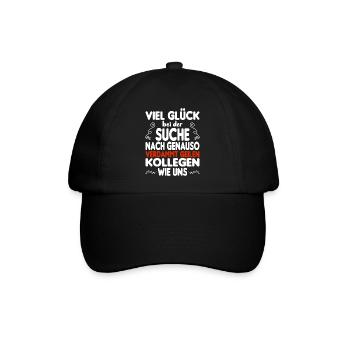 Kollege Kollegin Abschied - Baseballkappe - Schwarz/Schwarz - Vorne