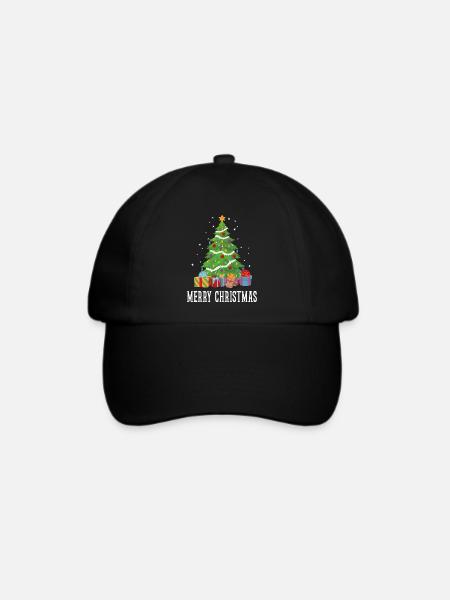 Frohe Weihnachten Frohes Weihnachtsgeschenk - Baseballkappe - Schwarz/Schwarz