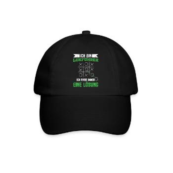 Lokführer - Baseballkappe - Schwarz/Schwarz - Vorne