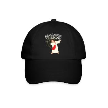 JESUS REASON SEASON WEIHNACHTS GESCHENKE NIKOLAUS - Baseballkappe - Schwarz/Schwarz - Vorne