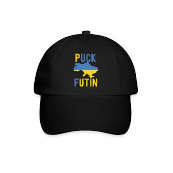 FK Putin, Puck Futin, Stand an der Seite der Ukraine, Antikrieg - Baseballkappe - Schwarz/Schwarz - Vorne