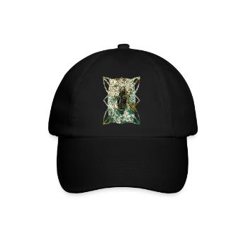 Afrikanische Masken (2) - Baseballkappe - Schwarz/Schwarz - Vorne