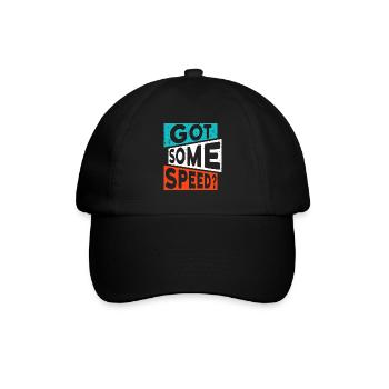 GOT SOME SPEED PEP Amphetamin Drogen Spruch - Baseballkappe - Schwarz/Schwarz - Vorne