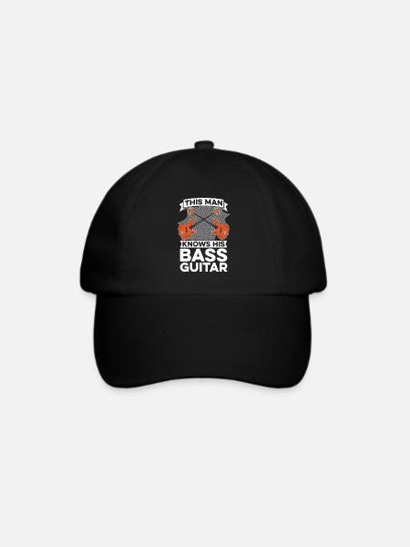 Bass Gitarre Bassgitarre Basser Bassist - Baseballkappe - Schwarz/Schwarz