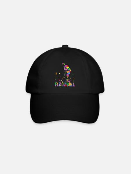 Floorball Unihockey Hockey Eishockey - Baseballkappe - Schwarz/Schwarz