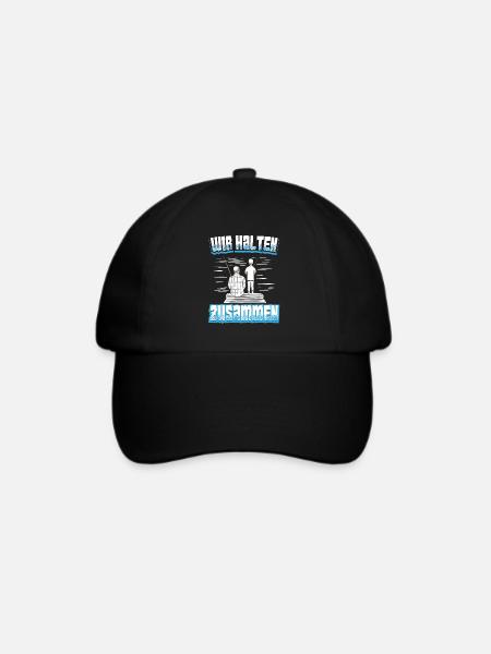 Angeln Vater Sohn Partnerlook - Baseballkappe - Schwarz/Schwarz