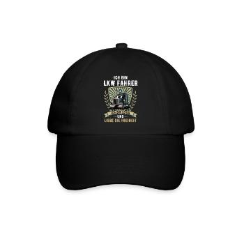 Lkw Trucker Fernfahrer Truck lkw fahrer brummi - Baseballkappe - Schwarz/Schwarz - Vorne