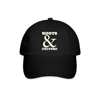 Rastafari Wurzeln Kultur - Baseballkappe - Schwarz/Schwarz - Vorne