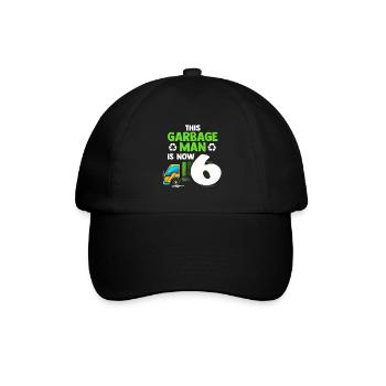 Müllauto Müllmann Recycling 2. Geburtstag - Baseballkappe - Schwarz/Schwarz - Vorne