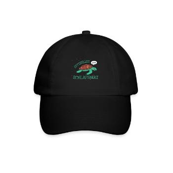 Offizielles Schlafshirt Schildkröte Schlafanzug - Baseballkappe - Schwarz/Schwarz - Vorne