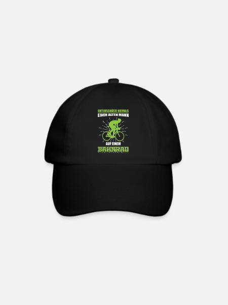 Bahnrad Bahnradsport Bahnradfahrer Männer Spruch - Baseballkappe - Schwarz/Schwarz