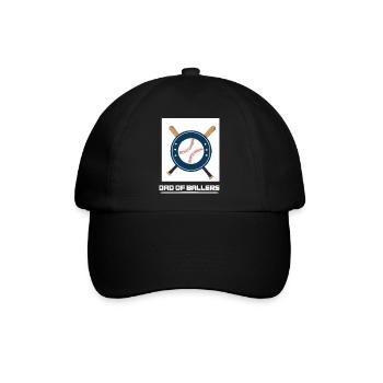 Vater von Ballers Baseball Fan Vater Ballers Softb - Baseballkappe - Schwarz/Schwarz - Vorne