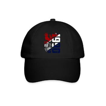 1990 Geboren USA - Baseballkappe - Schwarz/Schwarz - Vorne