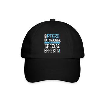 Mein Pferd hat keine Macken - Baseballkappe - Schwarz/Schwarz - Vorne