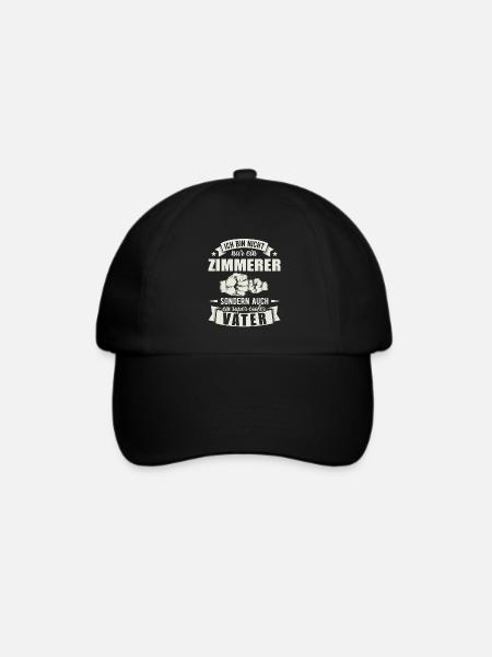 Zimmerer Vater Papa Vatertag Tischler - Baseballkappe - Schwarz/Schwarz