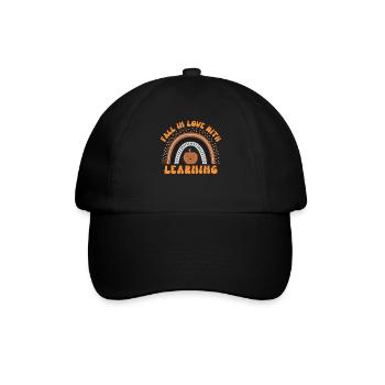 Fall Teacher , Verliebe dich in das Lernen, - Baseballkappe - Schwarz/Schwarz - Vorne