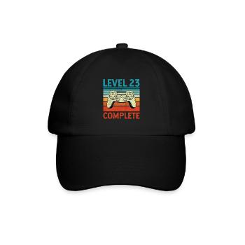 Level 23 Complete - Baseballkappe - Schwarz/Schwarz - Vorne