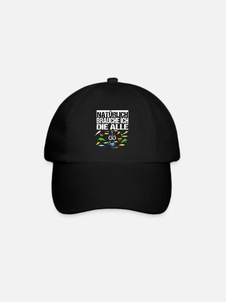 Natürlich Brauche Ich Die Alle Angelköder Wobbler - Baseballkappe - Schwarz/Schwarz
