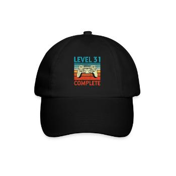 Level 31 Complete - Baseballkappe - Schwarz/Schwarz - Vorne