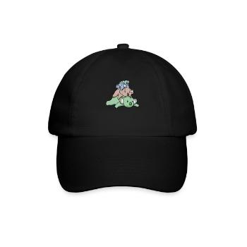 Niedliche Koalas - Baseballkappe - Schwarz/Schwarz - Vorne