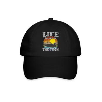 Das Leben ist besser auf dem Toon - Baseballkappe - Schwarz/Schwarz - Vorne