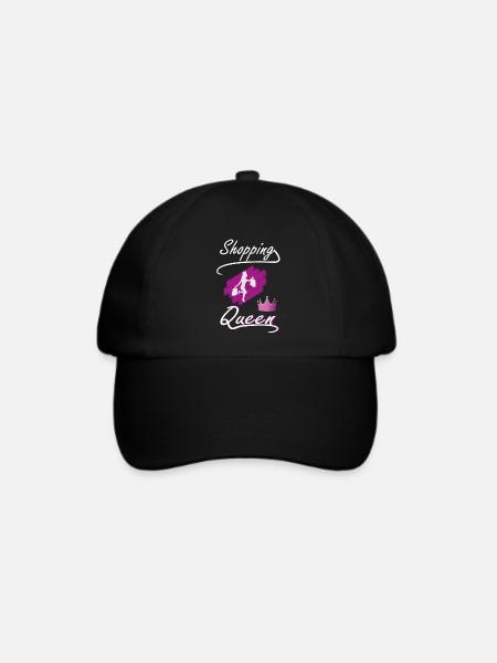Shopping birthday Queen- Frauen Einkaufen Spruch - Baseballkappe - Schwarz/Schwarz