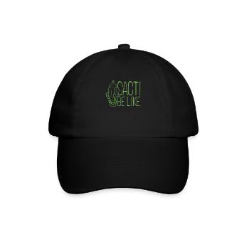 Kaktus Garten Kaktus - Baseballkappe - Schwarz/Schwarz - Vorne