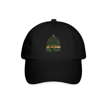 Kaktus Garten Kaktus - Baseballkappe - Schwarz/Schwarz - Vorne