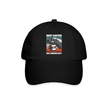 Honigdachs Ratel Kaffee Sonnenbrille - Baseballkappe - Schwarz/Schwarz - Vorne