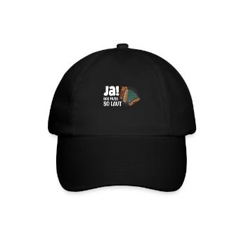 Steirische Harmonika Quetschn Ziachorgel - Baseballkappe - Schwarz/Schwarz - Vorne