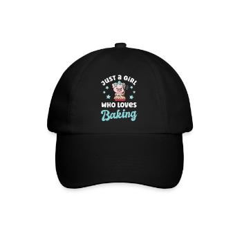 Backen Bäckerin - Baseballkappe - Schwarz/Schwarz - Vorne